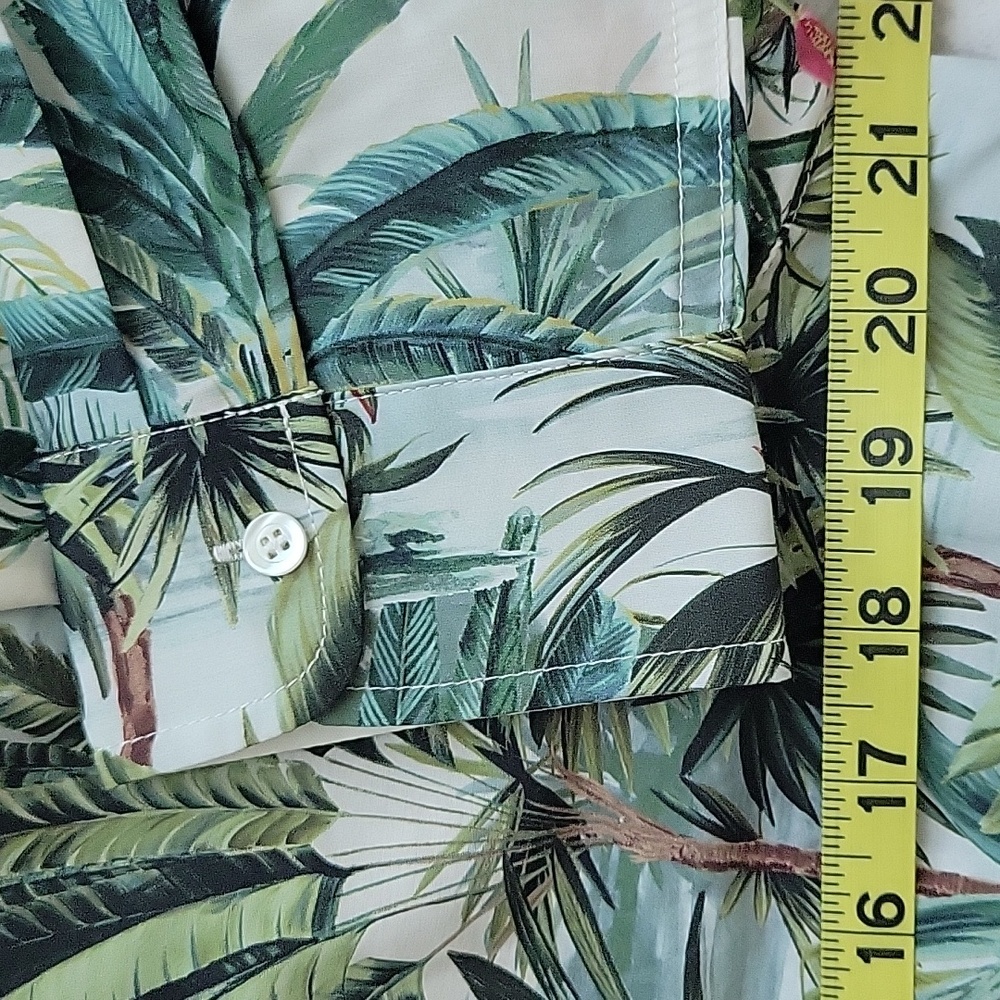 J.McLaughlin Britt Tropical Floral Print Silk Cotton Long Sleeve NWOT Size L - Picture 12 of 16